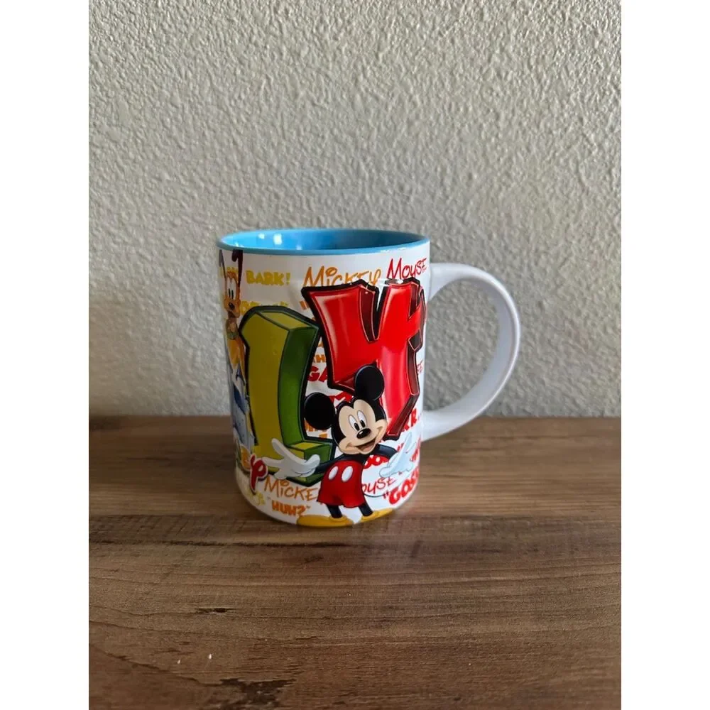 Disney 2014 Mickey Mouse Donald Duck Pluto Goofy Jerry Leigh Coffee Mug 2014
